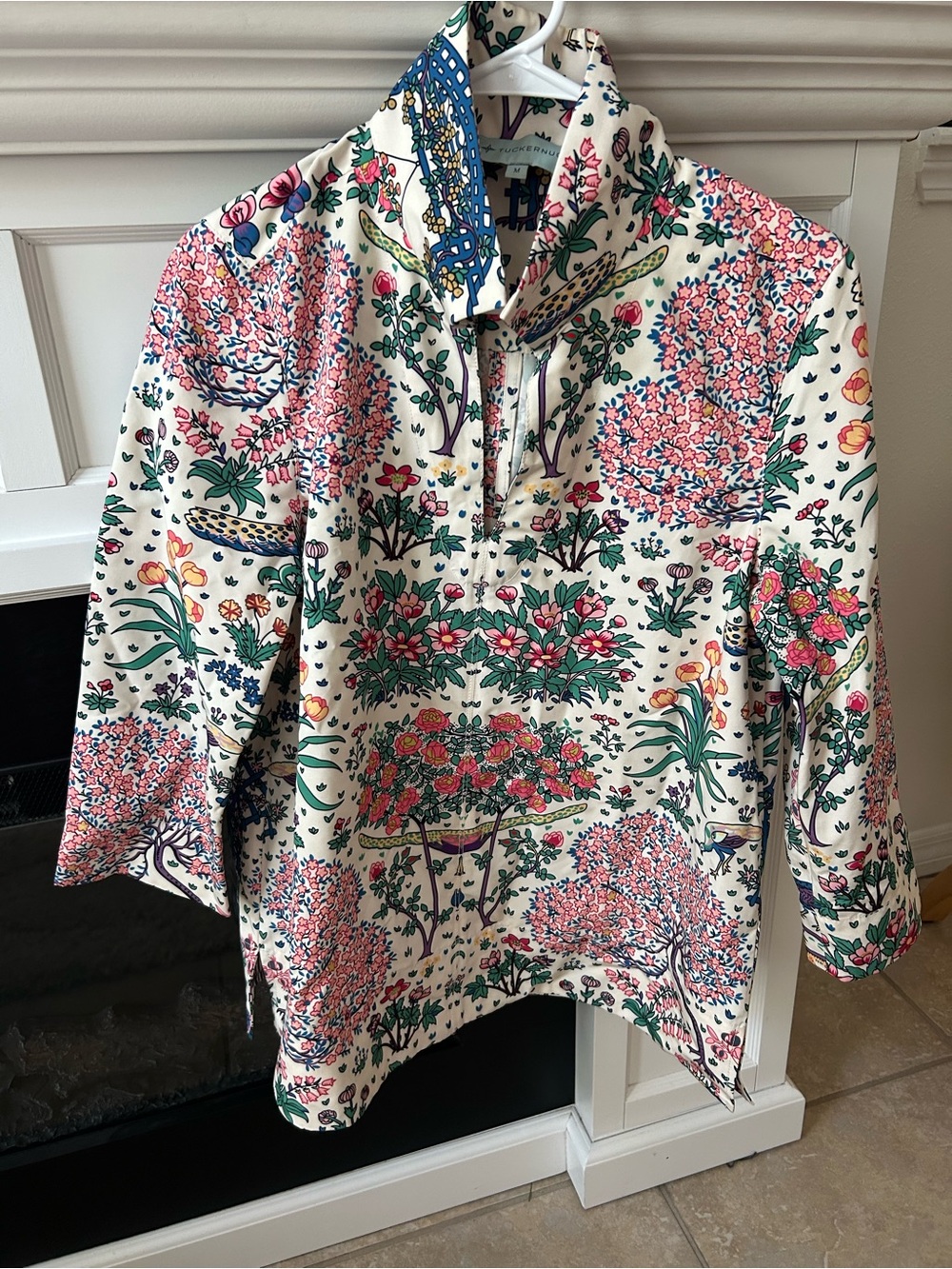 Tuckernuck Garden Print Top size Medium EUC